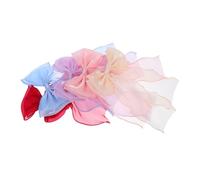 FOMIYES 5pcs Soft Tulle Bow Hair Clips with Long Ribbon Tails for Women Elegant Mesh Fabric Bowknot Accessories Lightweight and Portable for Weddings Proms Casual Gatherings