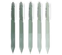 FOMIYES 5pcs Student Press-type Gel Pens Black Ink Quick Dry Gel Ink Rollerball Pens with Matcha Green Coconut Tip for School and Office Writing Supplies