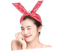 FOMIYES 5pcs Stylish Paisley Cloth Wire Headbands with Rabbit Ear Design for Women Fashion Headdress for Daily Wear Photo Props Christmas Gifts Holiday Accessories