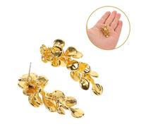 FOMIYES 5pcs Vintage Gold Leaf Flower Tassel Earrings for Women Ethnic Statement Jewelry with Metal Shiny Retro Charm Fashionable Boho Style for Casual and Formal Occasions