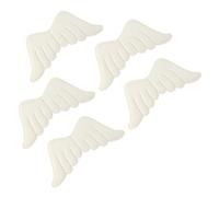 FOMIYES 5pcs White Angel Wing Embroidered Applique Cloth Repair Patches Iron-on Hot Melt Stickers for Garment Accessories DIY Sewing Crafts