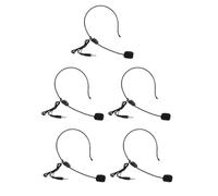 FOMIYES 5pcs Wired Microphone Headset with 3.5mm Thread Head and Omnidirectional Pickup, Small and Portable Plastic Voice Amplifier Mic for Teaching and Accompaniment Singing