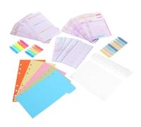 FOMIYES 6-hole Colorful Loose Leaf Paper Refill Set for Binder, Monthly Weekly Budget Planner Inserts, Lined Study Planner Pages for Personal Organizer - 9pcs Office Stationery Kit