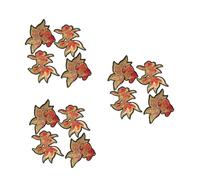 FOMIYES 6 Pairs Fish Embroidered Sequin Patches Animal Appliques Iron for Clothes Canvas Bags Backpacks DIY Craft with Symbolic Prosperity Design