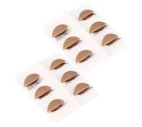 FOMIYES 6 Pairs Silicone Replacement Eyelids for Eyelash Extension Practice Kit Removable Realistic Lash Training Pads for Makeup and Lash Grafting Suitable for Beginners and Professional