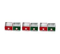 FOMIYES 6 pcs Christmas Candy Giving Tins Metal Cookie Containers with Lid Festive Red Green Storage Boxes for Candies Biscuits Chocolates Holiday Treats and Gift Packaging
