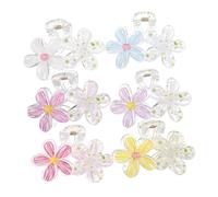 FOMIYES 6 Pcs Floral Hair Claw Clips for Women Vibrant Five-petal Flower Print Secure Hold for Thick Thin and Medium Hair Lightweight Portable Accessories for Daily Use and Various