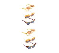 FOMIYES 6 pcs Funny Hot Dog Pizza Hamburger Sunglasses Lenses Party Props for Adults Reusable Costume Accessories for Birthday Luau Carnival Events