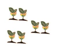 FOMIYES 6 pcs Green Leaf Brooch Pins Enamel Sprouts Decorative Badge for Clothes Bags Glossy Oil Drip Finish Unique Artistic Style Lapel Pins Versatile Fashion Accessory for Women