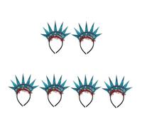 FOMIYES 6 Pcs Independence Day Hair Headband Decked Accessories Memorial Statue of Costume Star Hair Accessories Flower Headpiece Rose Crown Miss Metallic Line Commemorate