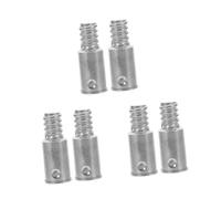 FOMIYES 6 Pcs Metal Handle Adapter Threaded Tip Replacements with American Thread for Straight Poles Compatible with Metal Broom Mop Brush Handles Easy Installation and Secure Connection