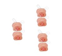 FOMIYES 6 pcs Realistic Latex Pig Nose Mask for Adults Authentic Pigsy Design Costume Accessory for Halloween Day Cosplay Animal Party Fun