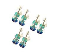 FOMIYES 6 pcs Retro Blue Violin Brooches Vintage Music Lapel Pins Lightweight Elegant Jewelry for Women Scarf Pins Wedding Accessories Unique Design