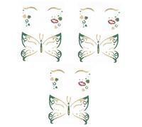 FOMIYES 6 Pcs St Patricks Day Green Face Jewels Irish Decor Kids Stickers Glitter Shamrock Temporary Patrick Body Shamrock Patterned 3D Craft Paper Close Body Make up