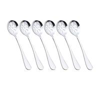 FOMIYES 6 Pcs Stainless Steel Slotted Spoons Small Ice Filter Spoons for Everyday Kitchen Table Dining