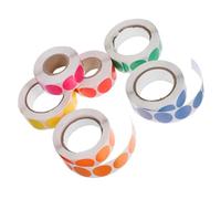 FOMIYES 6 Rolls Multi-Colored Dot Stickers 1.9cm Round Adhesive Circle Labels 500 Labels Per Roll Color Coding Stickers for Office, Classroom, and Craft Use