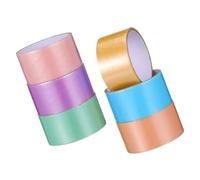 FOMIYES 6 Rolls Wide Pearl Adhesive Tape for DIY Crafts Bright Color Self Stick Tape for Sticky Ball Projects Strong Adhesion Portable and Versatile for Home Office School Use
