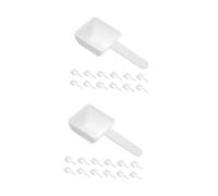 FOMIYES 60 pcs Plastic Laundry Powder Scoops Small Measuring Spoons for Precise Dosage Multifunctional Reusable Scoopers for Laundry Liquid and Fragrance Space Saving Design for Home and