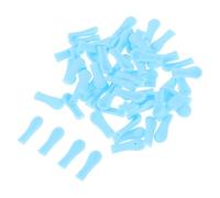 FOMIYES 60pcs Ear Wax Removal Replacement Tips - Silicone Ear Spoon Covers Flexible Cleaner Tips Cover Sleeves Accessories