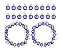 FOMIYES 60pcs Evil Eye Pendant Charms for Jewelry Making, Alloy and Glass Material, Suitable for Bracelets and Bag Decorations, Lightweight Craft Charms Accessory for Creative DIY Projects