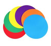 FOMIYES 6pcs Agility Training Floor Dots Markers Set, 23cm Non-Slip Colored Carpet Circles for Speed and Agility Training, Sports and Soccer Equipment, Classroom Sitting and Dance Spot