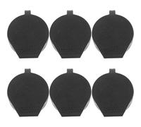 FOMIYES 6pcs Black Plastic Waterproof Covers for Oval Hole Cam Door Lock, Rainproof Switch Cabinet Protection Caps 22x19mm for Outdoor Electrical Boxes
