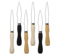 FOMIYES 6Pcs Button Hook Assist Tool for Seniors - One-Hand Clothing Fastener Aid with Large Black, Yellow, and White Hooks - Button Helper for Shirts, Coats, and Dresses at Home