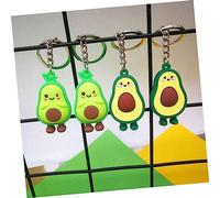 FOMIYES 6Pcs Cute Avocado Keychain Light Green Cartoon Key Ring Bag Decoration Pendant Creative Miniature Gift for Valentine's Day Birthdays Anniversaries