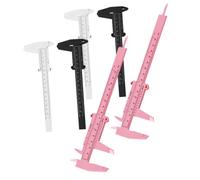 FOMIYES 6Pcs Eyebrow Measuring Rulers with Double Scale Vernier Calipers for Accurate Eyebrow Shaping and Makeup Accessories High Strength Smooth Sliding Design White