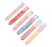 FOMIYES 6Pcs Glitter Hair Bang Grip Stickers for Women Hair Fringe Fixing Bands with Sparkling Heart Star Design and Bangs