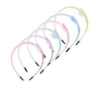 FOMIYES 6pcs Glitter Heart Headbands for Colorful Gradient Rainbow Hairbands Comfortable Hair Accessories for Parties School Events and Daily Outfits