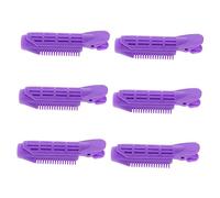 FOMIYES 6pcs Hairdressing Curlers Hair Curling Clips Root Volume Styling Tools for Women Diy Curly Hairstyle Purple Lightweight Hair Rollers for Daily Use