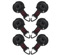 FOMIYES 6Pcs Heavy Duty Black Suction Cup Hooks with Rotating Locking Anchors for Car Awning, Camping Tarp, Rv Boat Window Tie Down, Multi-Purpose Strong Suction Anchors