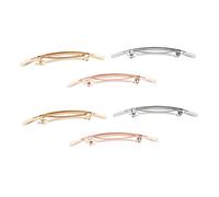 FOMIYES 6pcs Long Brushed Hair Clips for Women and Golden Silver Rose Gold Barrettes with Smooth Surface Simple Stylish Hairpins for Daily Wear and Special Occasions
