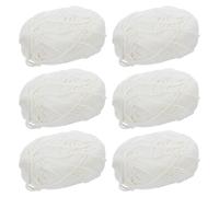 FOMIYES 6pcs Milk Cotton Yarn Skeins 2.5mm Thickness Soft 5-Ply Hand Knitting Yarn for Crochet Hats, Blankets, Scarves and Amigurumi DIY Projects