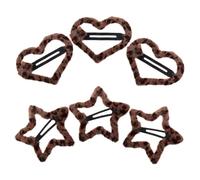 FOMIYES 6pcs Modern Style Star Hair Clips Barrettes Snap Pins Hair Accessories for Women Girls