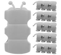 FOMIYES 6pcs No-Drilling Silicone Suction Cup Shower Head Holders - Movable Relocatable Brackets for Handheld Showerheads - Grey Bathroom Mounting and Installation Kit