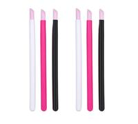 FOMIYES 6pcs Plastic Nail Polishing Pens for Shaping Natural and False Nails with Assorted Colours by Learners and Professionals
