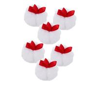 FOMIYES 6pcs Plush Powder Puff for Face Makeup Gentle Round Dry Powder Applicators Washable Cosmetic Cushions for Blending Foundation Blush Loose Travel-friendly Design