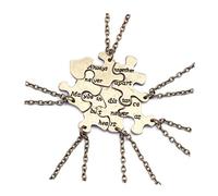 FOMIYES 6pcs Puzzle Friendship Necklace Set Creative Jewelry Accessories for Friends Unique Neck Pendant present for Graduation and Special Occasions
