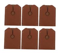 FOMIYES 6pcs Razor Cover in Pu Leather for Men's Safety Razor Protective Sleeve Case for Travel and Storage Head Protective Cover