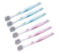 FOMIYES 6pcs Silver Ion Toothbrush Crystal Bristles Classic Design for Oral Care