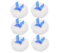 FOMIYES 6pcs Soft Powder Puff with Bow Handle for Gentle Skin Care Fluffy Long Plush Makeup Pads for Smooth Even Face and Body Powder Application Portable for Diaper Changes and Travel