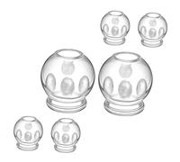 FOMIYES 6Pcs Thickened Glass Cupping Jar for Body Massage Therapy Household Chinese Fire Cupping Kit with Smooth Edges Promotes Circulation and Safe and Easy to Use