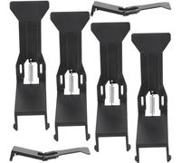 FOMIYES 6pcs Universal Black Plastic Money Clips for Cash Register Drawer Cash Tray Insert Clips Small Business Organizer