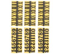 FOMIYES 6pcs Wall Clock Parts Kit Arabic and Roman Numerals with Self-adhesive Clock Hands Accessories Set and Home Decoration