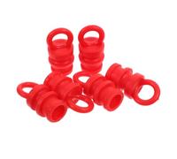FOMIYES 6pcs Warning Column Caps Rubber Fence Post Cap Red Simple Installation Traffic Safety Accessory