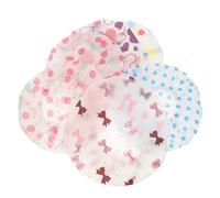 FOMIYES 6pcs Waterproof Kids Bath Bonnet Shower Caps with Cartoon Patterns Elastic Band Dry Hair Hats for Toddlers Boys and Girls Bathing Use