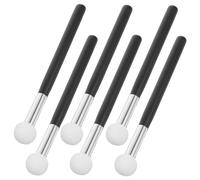 FOMIYES 6pcs Wet Dry Foundation Sponges with Wood Handle for Seamless Application Easy to Clean Reusable for Womens Cosmetic Beauty