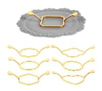 FOMIYES 7pcs Gold Zinc Alloy Wedding Wax Seal Mold Kit with Silicone Sealing Mat, Includes, Floral, Heart, Four-Leaf, Square, Hexagon, and Multi-Flower Shapes for Invitations